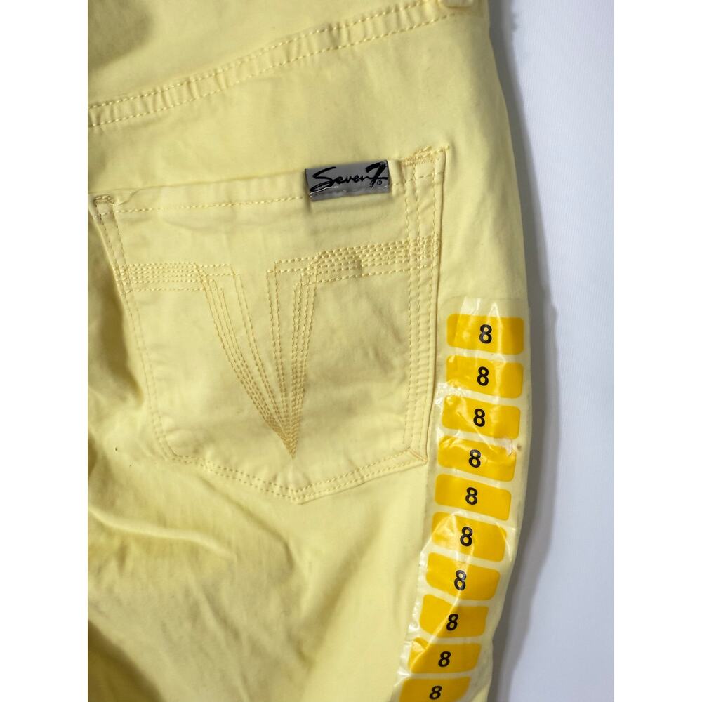 NEW Seven for all Mankind  Sz 8 Yellow Ankle Crop Pants NWT Womens - Picture 5 of 5